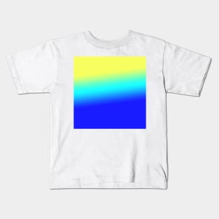 blue yellow green texture art Kids T-Shirt